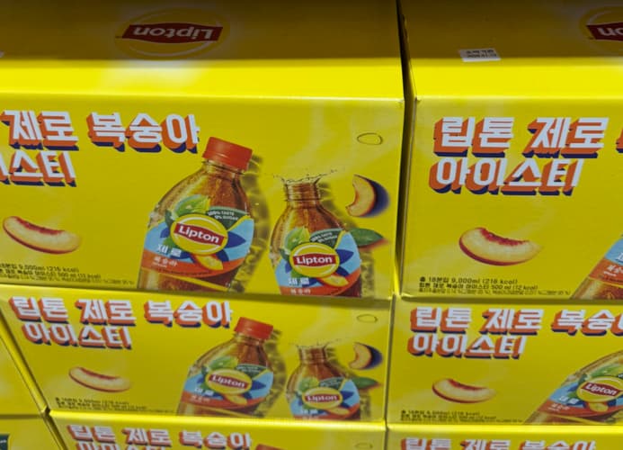 립톤 제로복숭아아이스티 500ML X 18