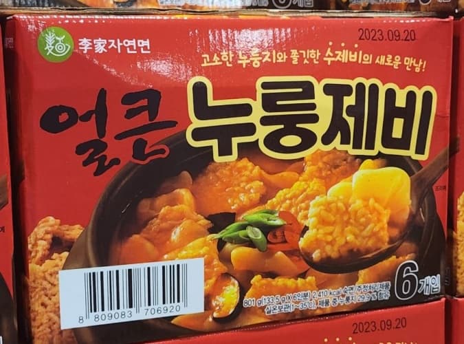 이가자연면 얼큰 누룽제비 133.5G X 6