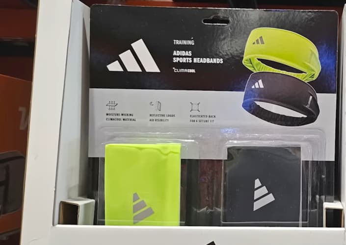 ADIDAS 스포츠 헤드밴드 2개