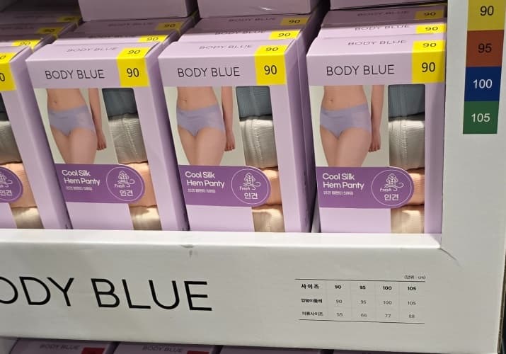 BODY BLUE 여성 팬티5매 90-105 ASIAN SIZE