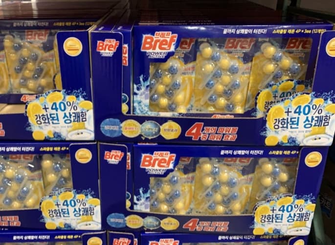BREF 변기세정볼(레몬) 50G X 4입 3팩