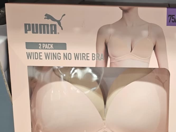 PUMA 프리컷브라 2매 75A-85B ASIAN SIZE