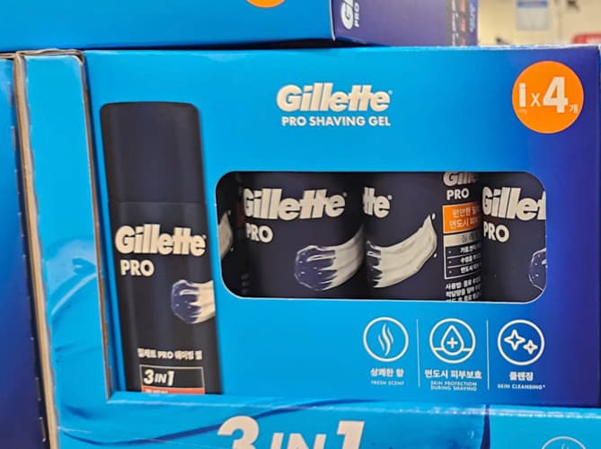 GILLETTE 질레트 프로 쉐이빙 젤 195G X 4개